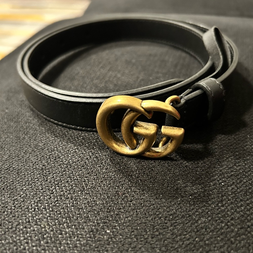 Gucci Slim Leather Belt